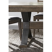 Trestle table base and leg