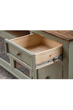 International Furniture Direct Toscana Cottage 4-Door Console with 2 Drawers