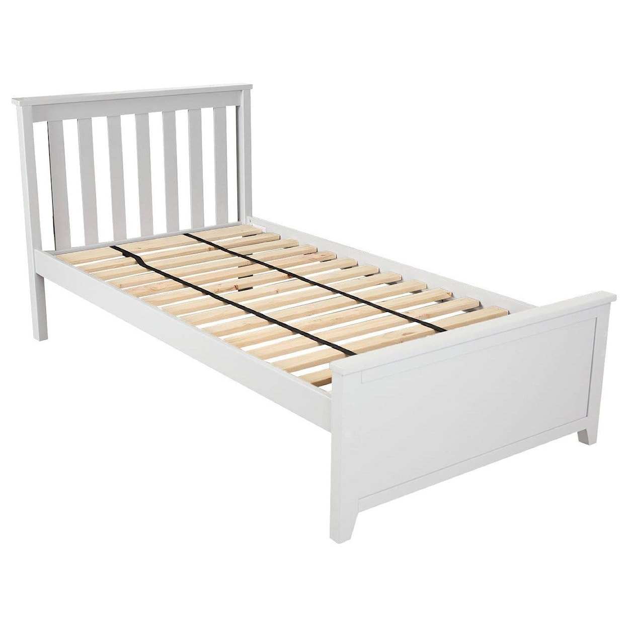 Jackpot Kids Single Beds Youth Twin Single Bed in White