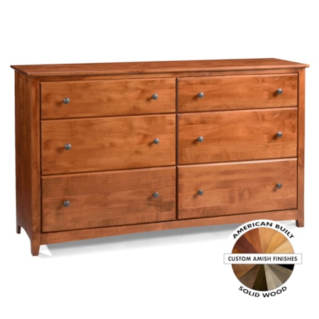 6-Drawer Double Dresser