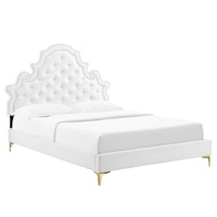 Tufted Performance Velvet Full Platform Bed