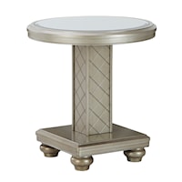 Glam Round End Table