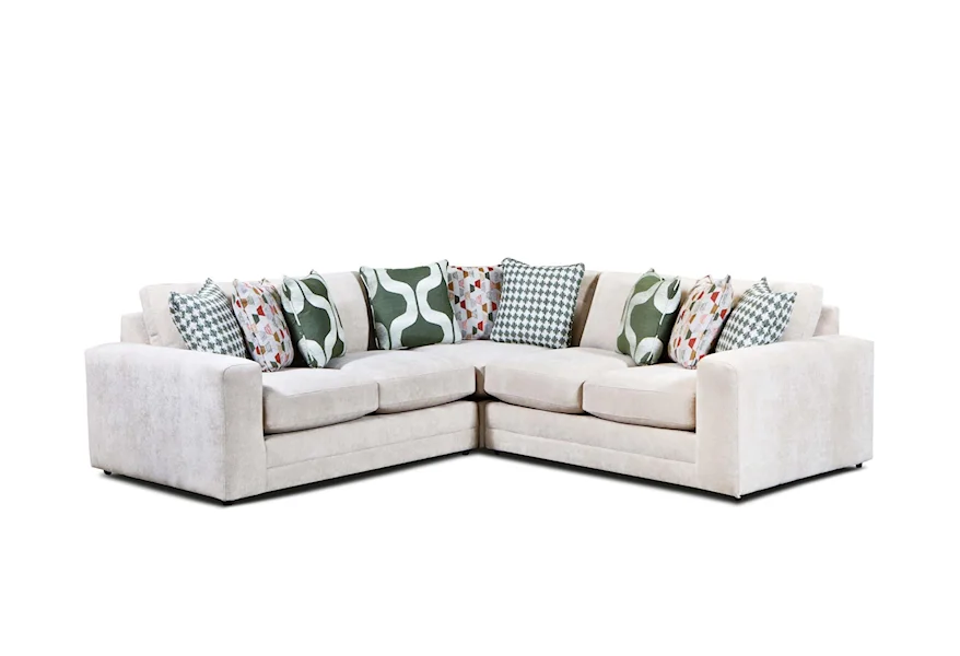 7000 GLAM SQUAD SAND Sectional by Fusion Furniture at Howell Furniture