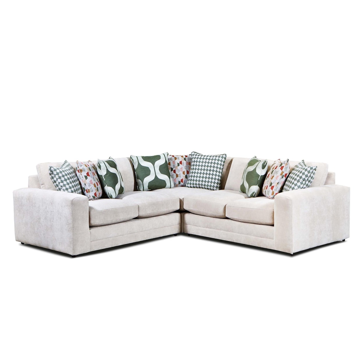 Fusion Furniture 7000 GLAM SQUAD SAND Sectional
