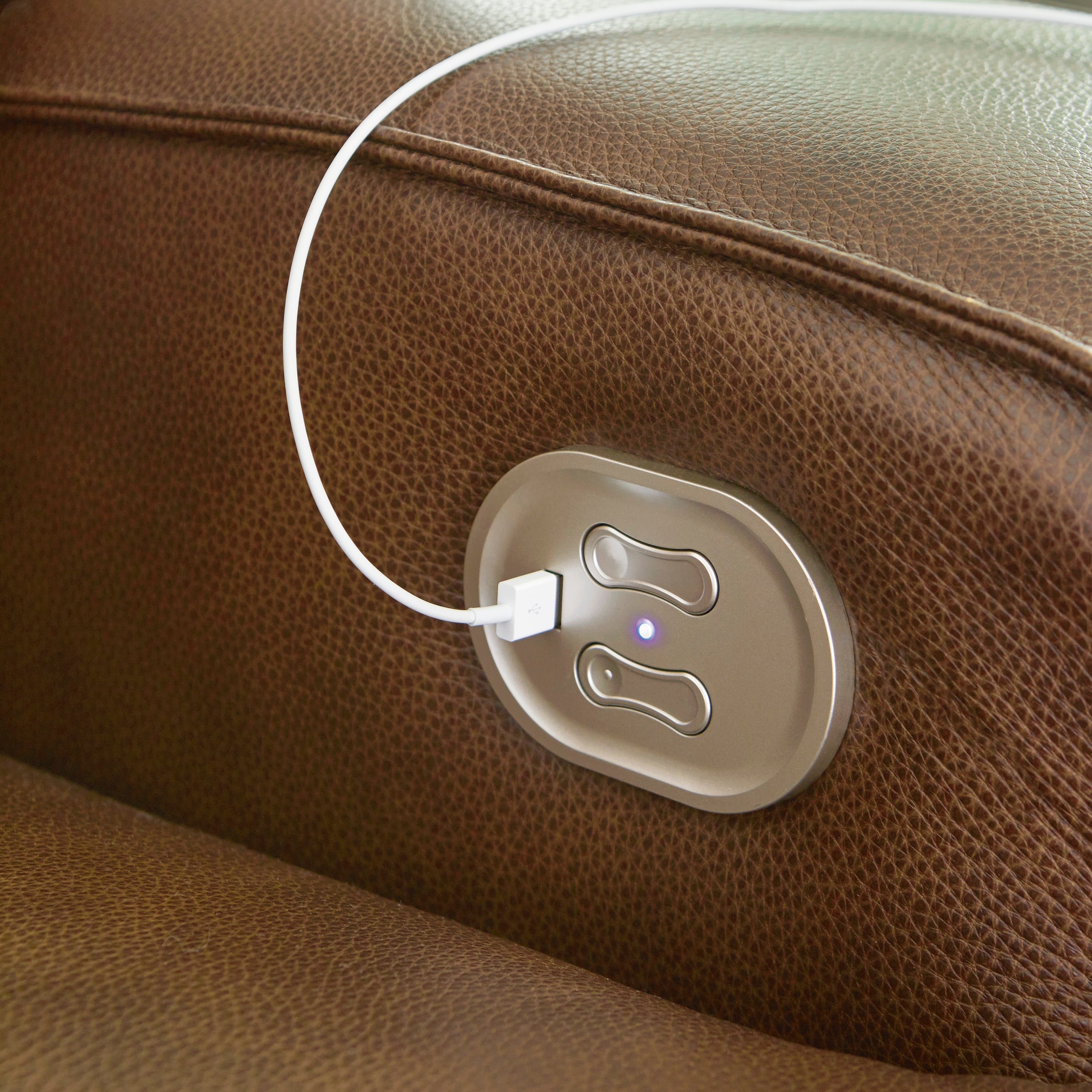 Signature Design by Ashley Francesca U2570547 Contemporary Power Reclining Sofa with USB Port