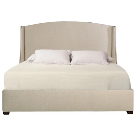 California King Cooper Upholstered Wing Bed 64"H