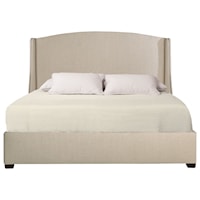 King Cooper Upholstered Wing Bed 64"H