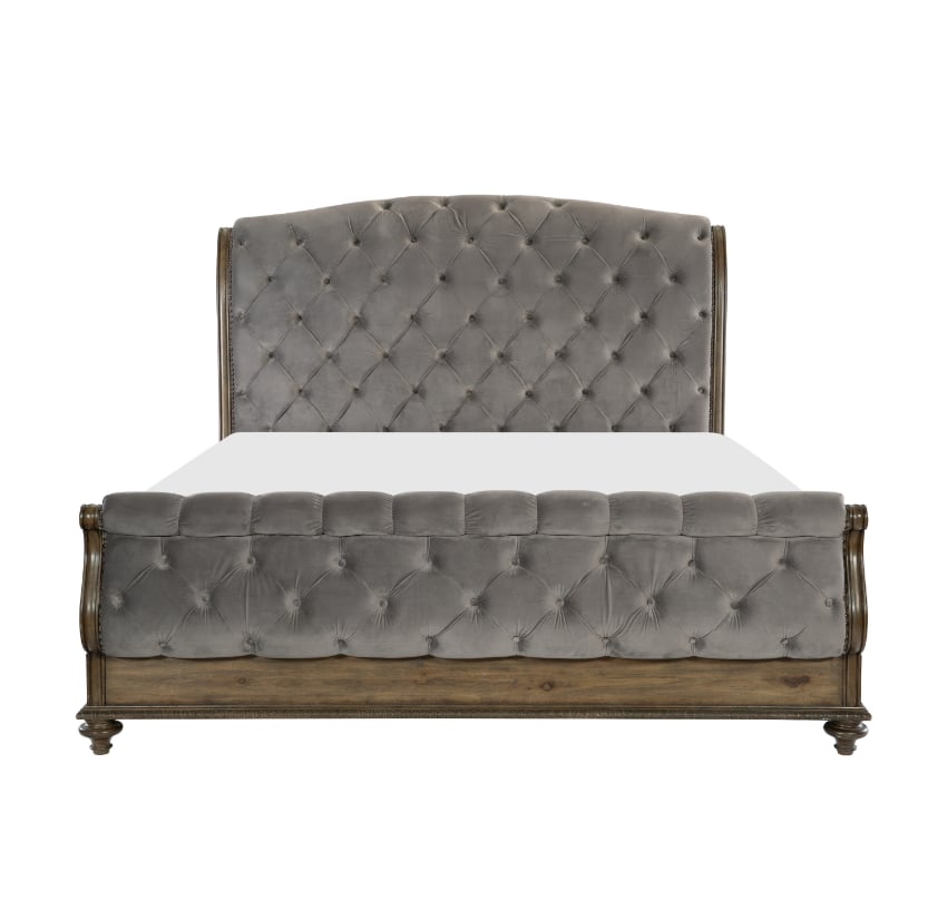 Queen Upholstered Sleigh Bed