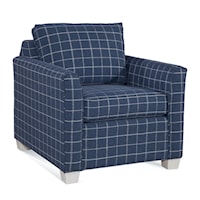 Transitional Accent Chair with Reversible Cushions