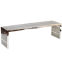 Large Stainless Steel Bench