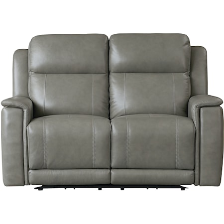Casual Power Reclining Loveseat with Power Headrest and Lumbar