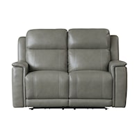 Casual Power Reclining Loveseat with Power Headrest and Lumbar