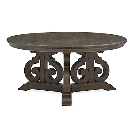 Traditional Round Cocktail Table
