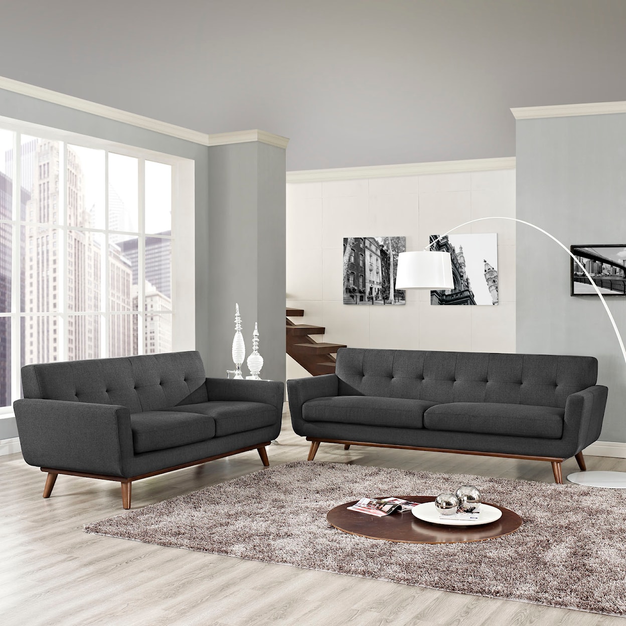 Modway Engage Loveseat and Sofa Set