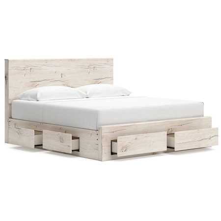 King Panel Storage Bed