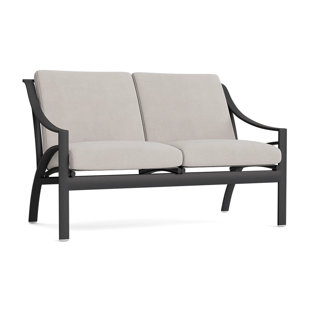 Cushioned Slope-Arm Loveseat