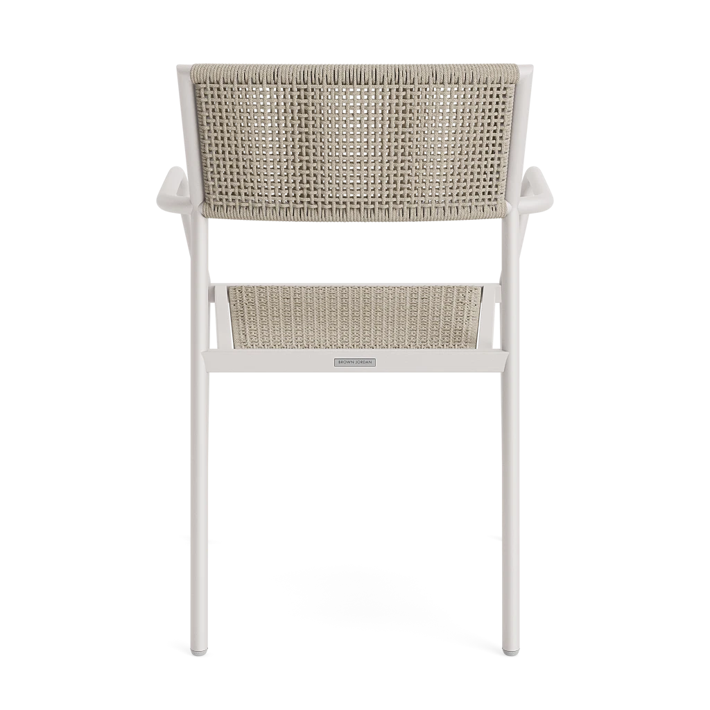 Woven Stacking Dining Arm Chair