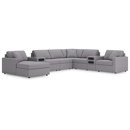 8-Piece Sectional w/ Audio System And Chaise