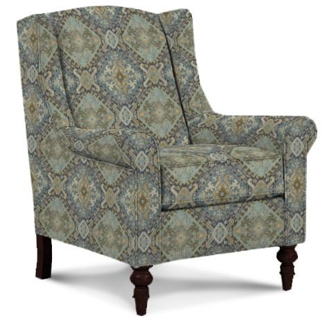 Traditional Wing Back Chair with Turned Legs