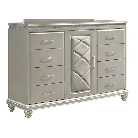 Glam Dresser with Door and Bun Feet