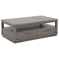 Contemporary 2-Drawer Rectangular Cocktail Table