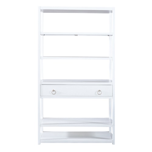 Contemporary 6-Shelf Accent Bookcase