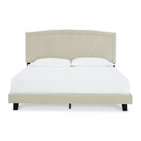 King Upholstered Bed with Tufted Headboard