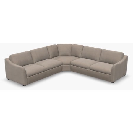 4-Seat Corner Curve Madison Sectional