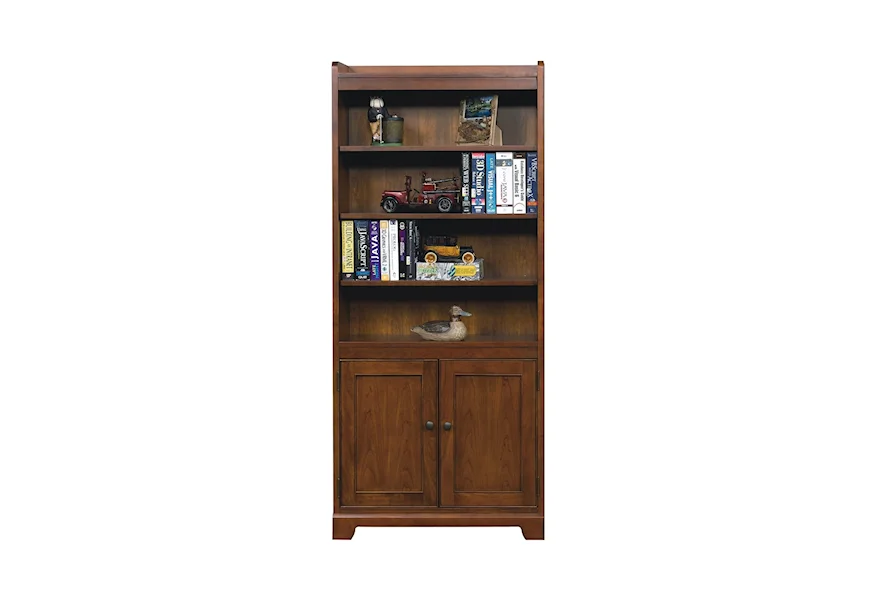 Topaz  72" Open Bookcase with Doors by Winners Only at Belpre Furniture
