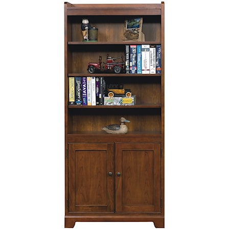 72&quot; Open Bookcase with Doors