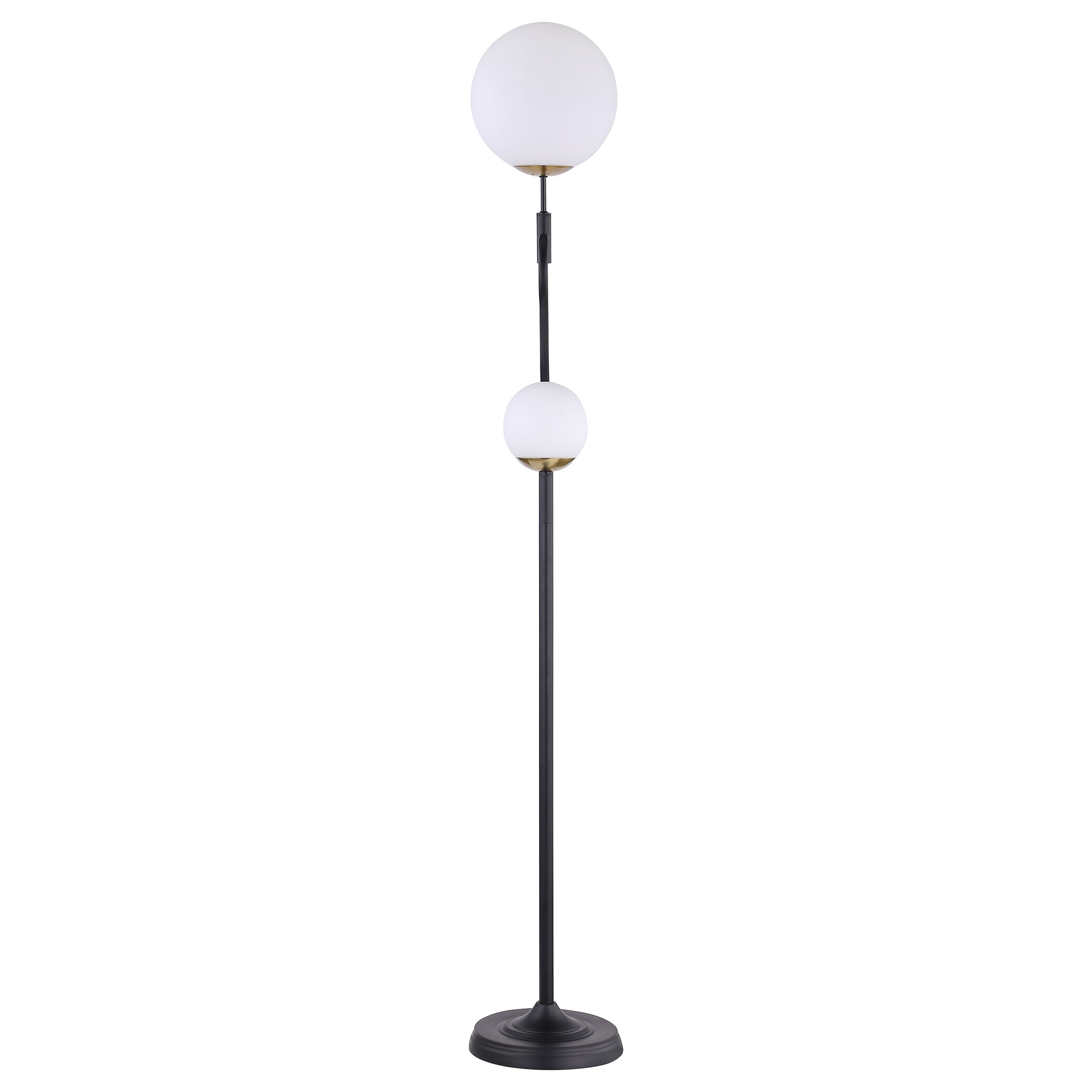DOUBLE ORB BLACK FLOOR LAMP |