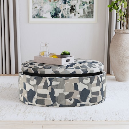 Tomkins Storage Ottoman Indigo