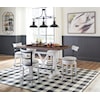 Signature Design by Ashley Valebeck Counter Height Dining Table and 2 Barstools