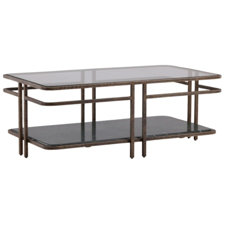 Rectangular Glass Top Coffee Table