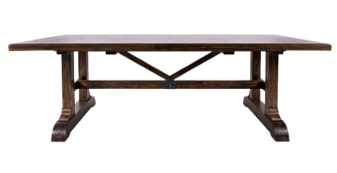 Bakersfield Transitional Trestle Dining Table