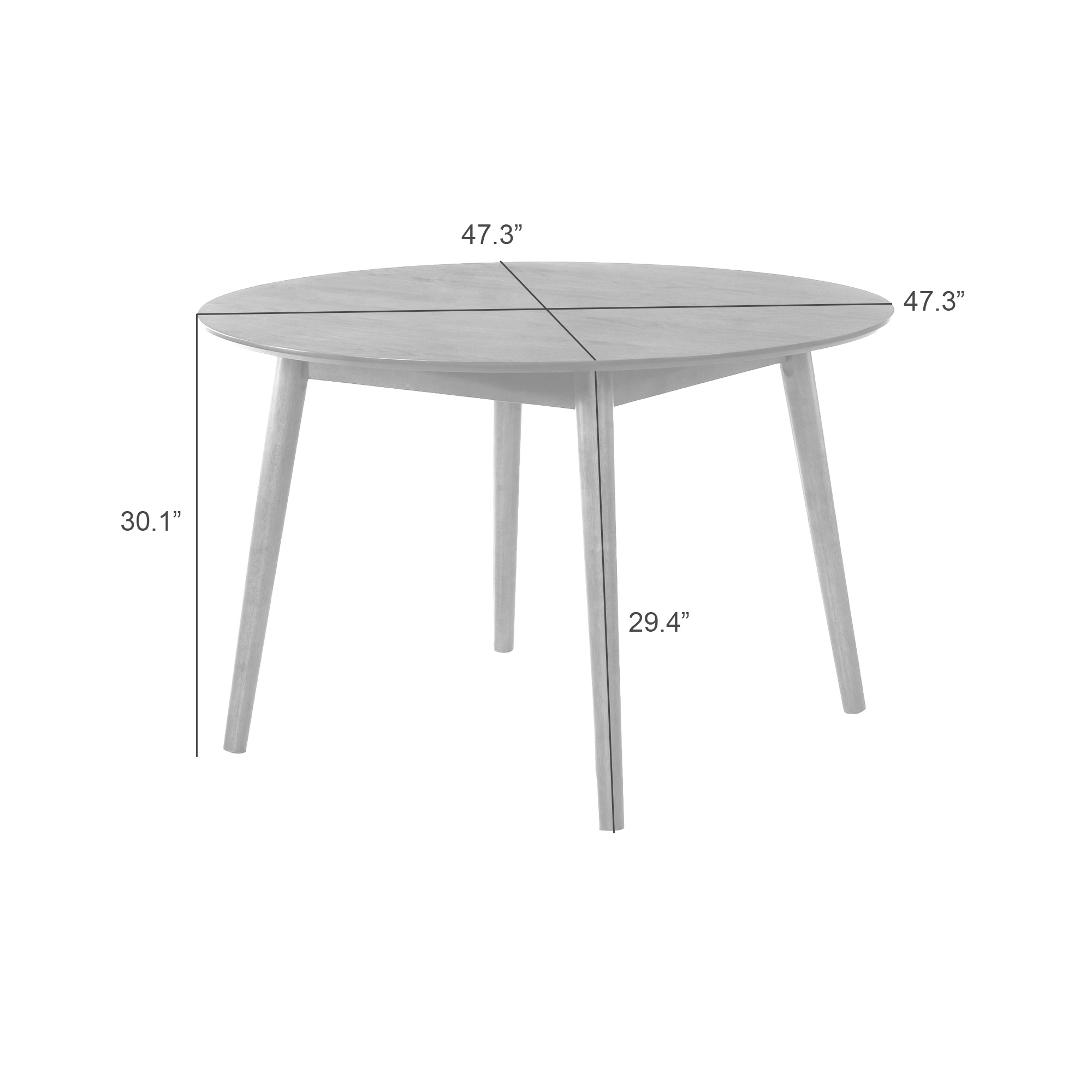 Armen Living Bennet 47" Round Dining Table