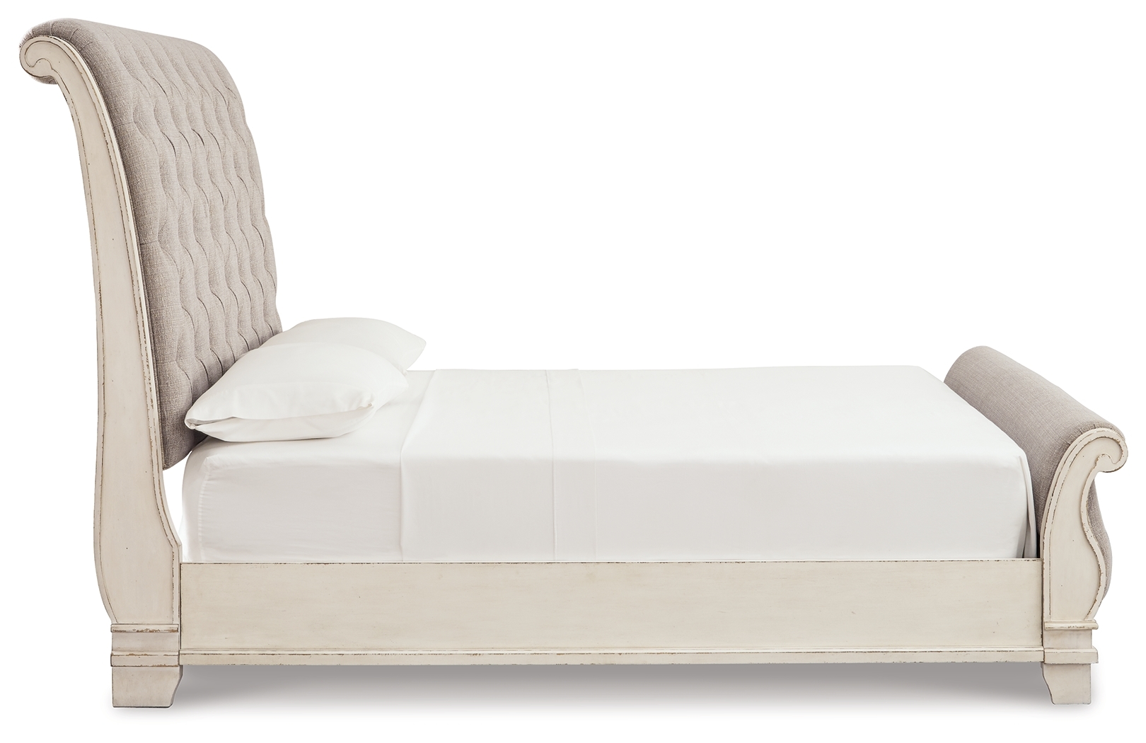 Signature Design by Ashley Realyn Queen Upholstered Sleigh Bed And Chest