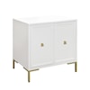 Accentrics Home Accents White and Gold Two Door Accent Chest