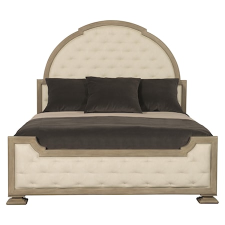 Customizable King Upholstered Panel Bed