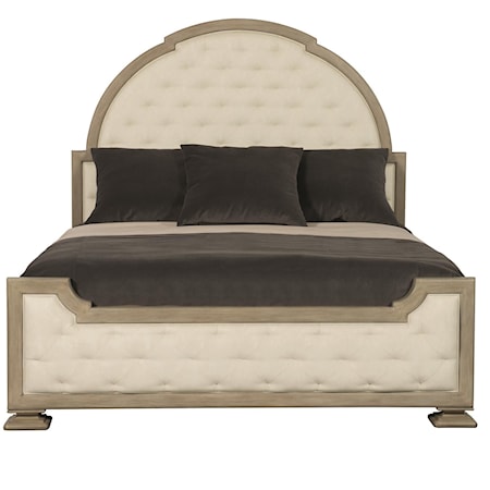 Customizable King Upholstered Panel Bed