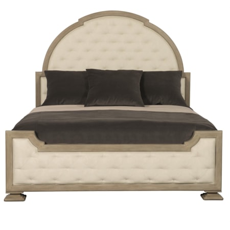 Customizable King Upholstered Panel Bed