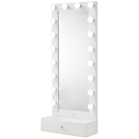LUXORY WHITE TALL LIGHTED VANITY | MIRROR WI