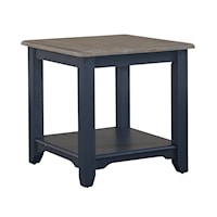 Farmhouse Square End Table with Tapered Legs