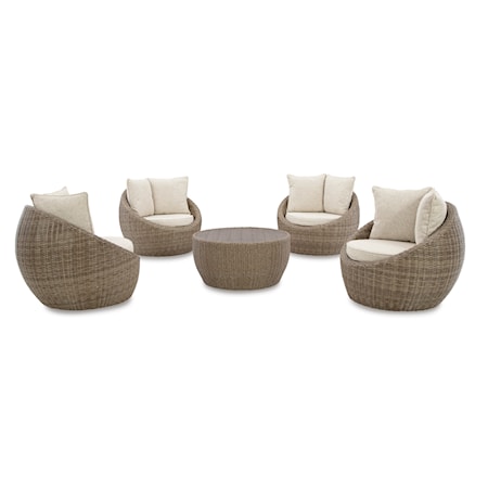 Swivel Lounge with Cushion (Set of 2)