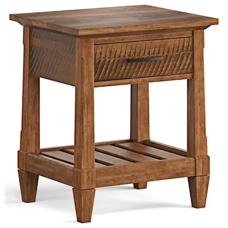 Rustic Accent Table with Soft-Close Drawers
