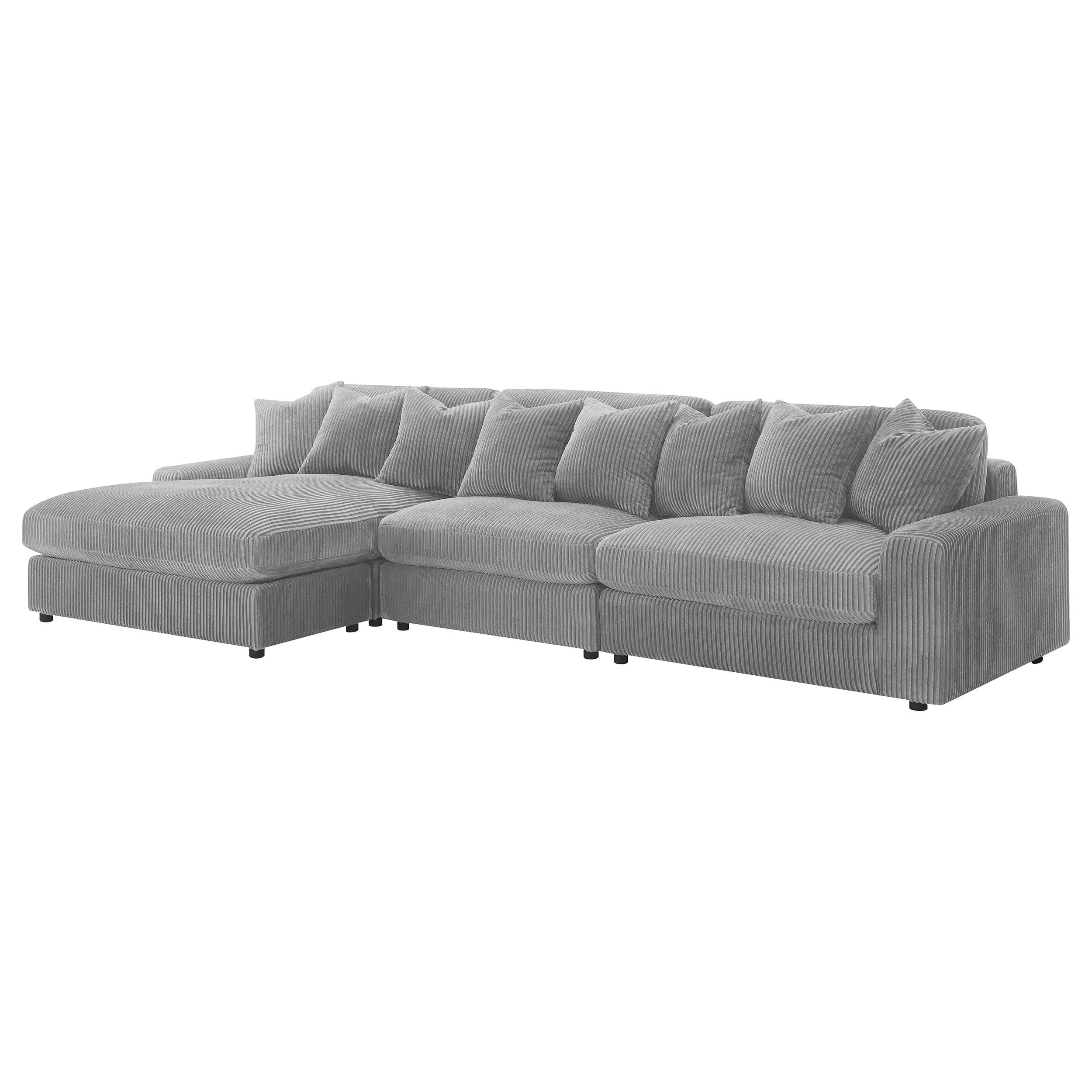 Blaine Reversible Chaise Sectional Sofa Fog