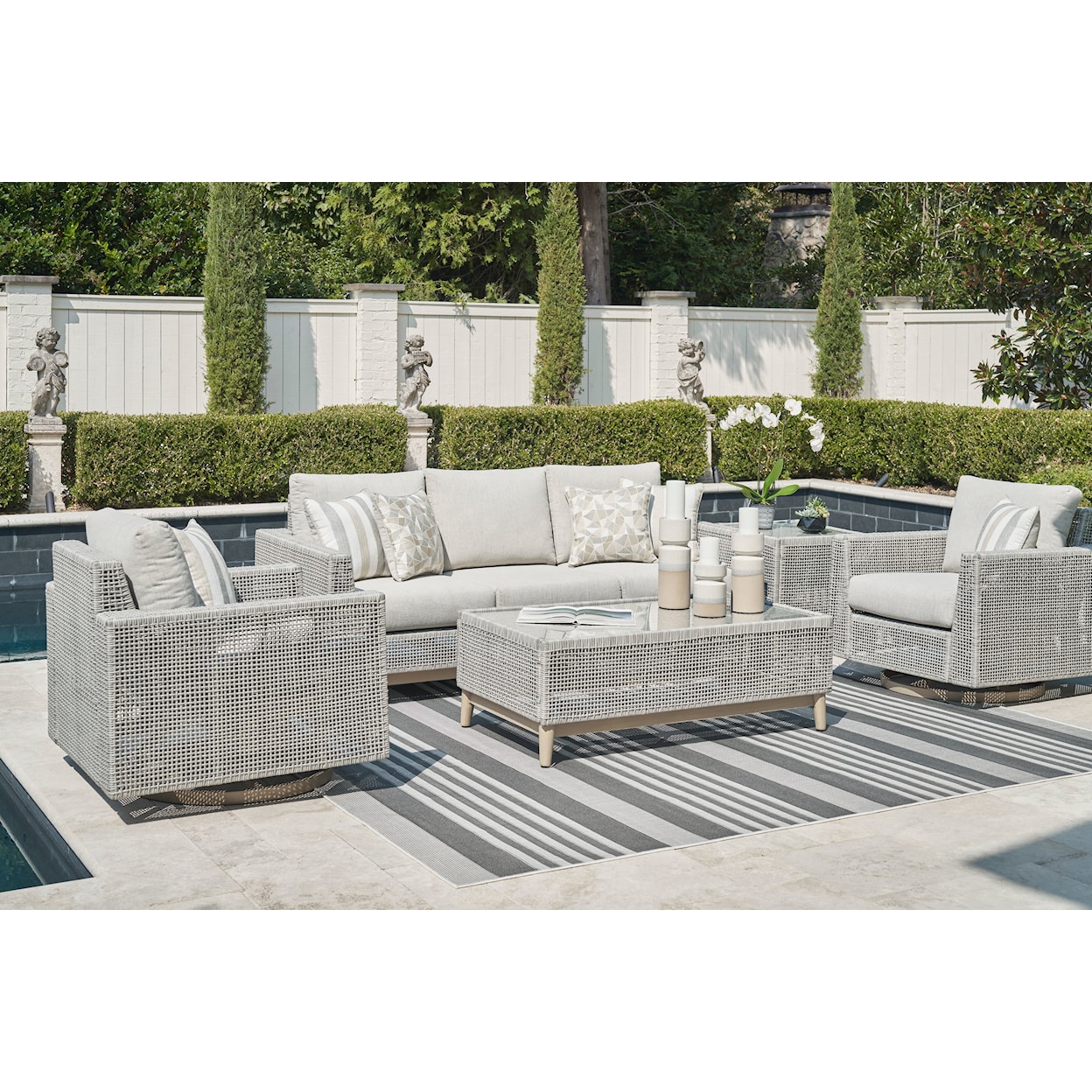 Ashley Furniture Signature Design Seton Creek Outdoor Set