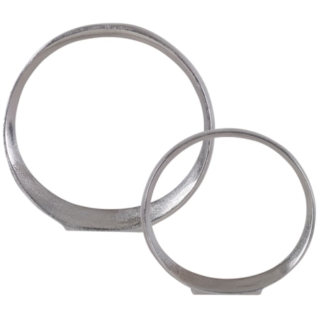 Orbits Nickel Ring Sculptures S/2