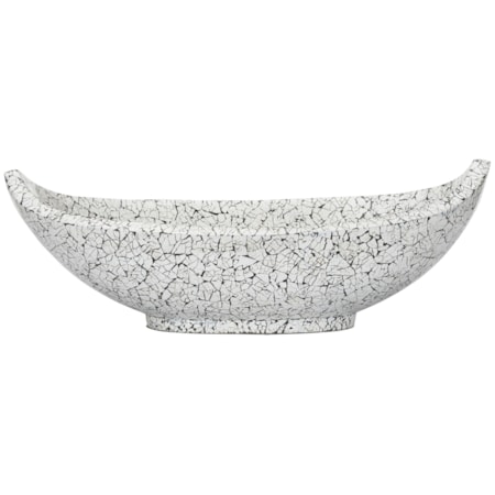Crackled Long Bowl