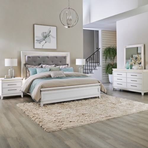 Glam 4-Piece Queen Bedroom Set